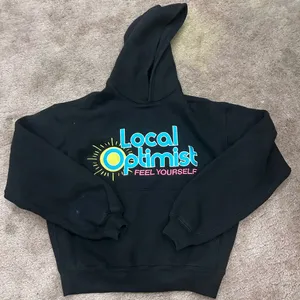 Madhappy Local Optimist Black Hoodie and sweatpants set thumbnail 2