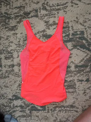 Lululemon Run with the Sun Neon Coral Tank Top Size 4 NWOT thumbnail 2