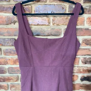 NWT Lulus Vibrant Allure Plum Square Neck Sleeveless Bodycon Midi Dress Large thumbnail 4
