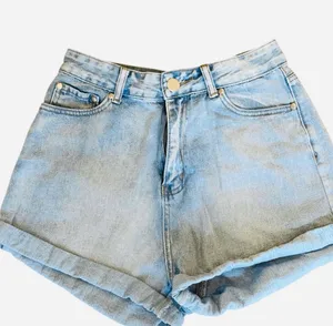 Princess Polly Blue Denim High Rise Shorts Cuffed 4 thumbnail 3