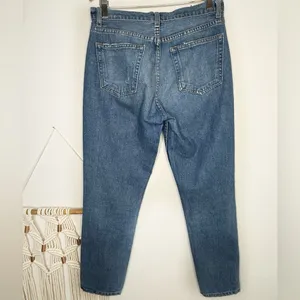 Reformation Denim Julia High Waist Distressed Jeans in Bryce Wash thumbnail 4