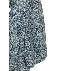 VTG 80s Joy Gordon Midi Blue White Semi Sheer Short Sleeve Nautical Dress 12 thumbnail 3
