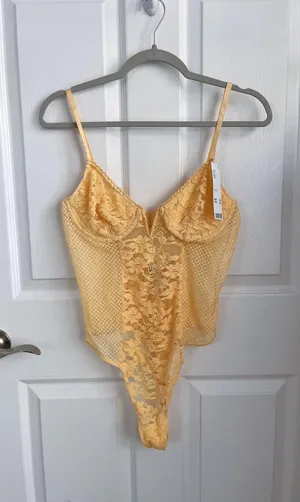 Urban Outfitters Lace Yellow Bodysuit thumbnail 1