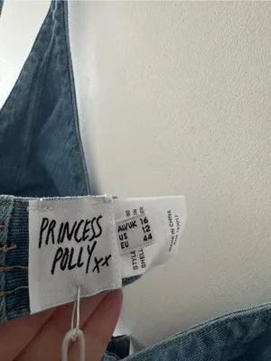 Princess Polly NEW! Denim Blue Paige Top thumbnail 5