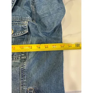 Christopher & Banks Denim Jean Jacket Women’s XL Petite Clear Rhinestone Buttons thumbnail 6