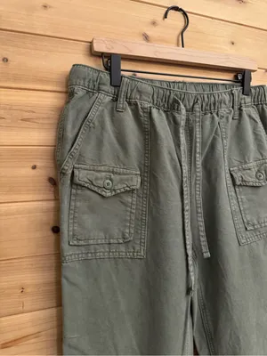 Aerie Medium Green High Rise Cotton Lyocell Jogger Relaxed Baggy Casual Fall thumbnail 4