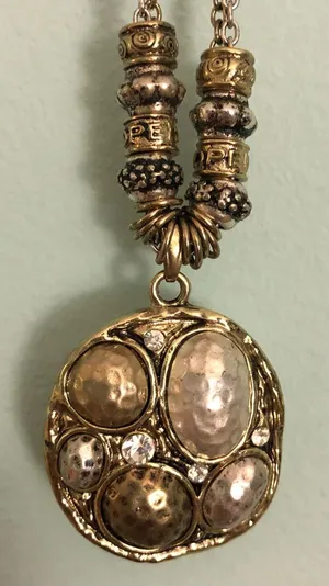 Mixed metals statement necklace Silver thumbnail 1