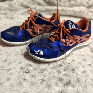 North Face Hyper-Track Guide running shoes blue and coral thumbnail 2