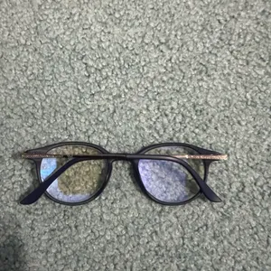 Matte Navy Round Glasses thumbnail 2