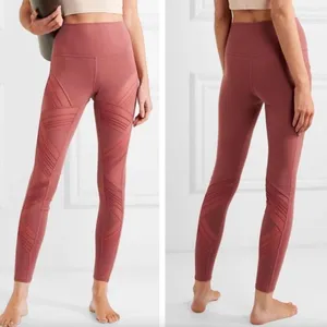 Alo Yoga Mauve Mesh Criss Cross Leggings Size Xsmall‎ thumbnail 2