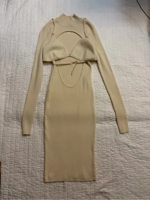 Michael Costello x REVOLVE "Dani" Cutout Sweater Mini Dress thumbnail 4