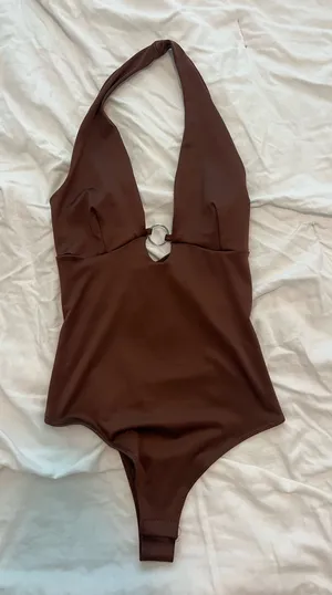 Gaze USA Brown Bodysuit Size Small thumbnail 1