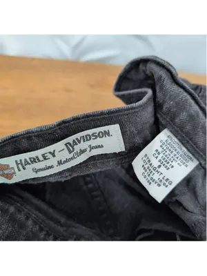Vintage Ladies' Harley-Davidson Black Jeans Size 6 thumbnail 2