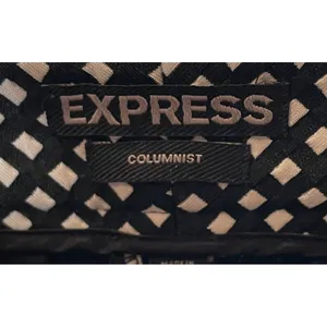Express Womens‎ 6 Columnist Ankle Pants Black White Grid Stretch Dress Slacks thumbnail 6