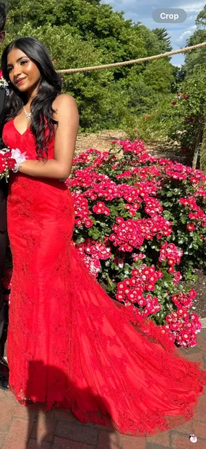 Stacees Red Prom Dress thumbnail 6