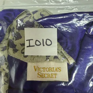 Victoria's Secret M Pajama Set Vintage Gold Label Purple Satin Lace Trim 2pc thumbnail 12
