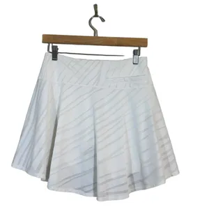Nike Dri-FIT Diagonal Stripe Mesh Tennis Skort White Athletic Sporty Size S thumbnail 4