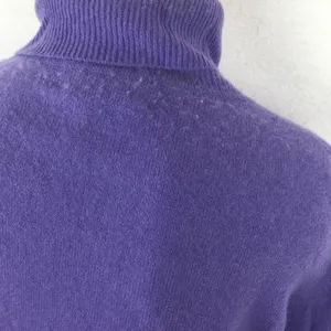 100% Cashmere Lavender Long Sleeve Turtleneck Sweater Croft & Barrow M thumbnail 6