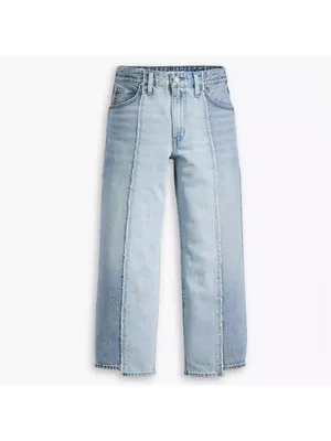 Levi's Premium Baggy Dad Recrafted Two-Tone Relaxed Straight Leg Jeans Sz 27 thumbnail 4