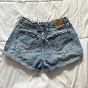 Vintage 90s Y2K Denim Micro Mini Shorts Size 3 Preppy Girlie Baddie‎ Grunge City thumbnail 7