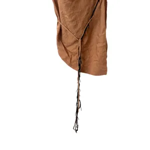 ZARA Asymmetric Handkerchief Beaded Blouse‎ Tan Small thumbnail 4