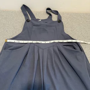 Halara Navy Wide Leg Overalls Jumpsuit Adjustable Straps Pockets Lagenlook sz M thumbnail 5