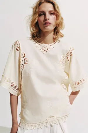 ZARA Linen Top thumbnail 1