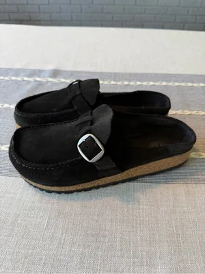 NWOT BIRKENSTOCK women's buckley leather clog in black Size 38 thumbnail 9