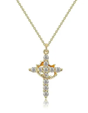 Cross Crown Zirconia Necklace thumbnail 2