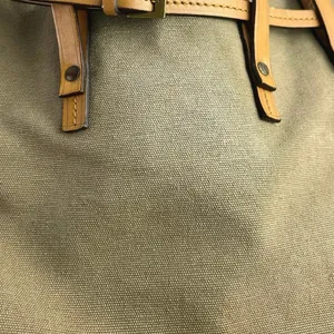 Gucci Women's Gray Green Braided Leather Straps Canvas Tote Shoulder Hand Bag thumbnail 5