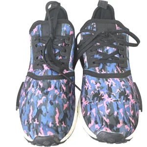 adidas NMD_R1 Boost Running Shoes Blue Pink Camo Primeknit‎ Sneakers Womens 5.5 thumbnail 3