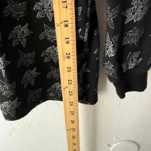 Vintage Y2K Maser Star Print Quarter Zip Pullover Shirt Black Small‎ thumbnail 7