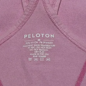 Peloton Double Layer Seamless Sports Bra Made in USA Pink Medium thumbnail 5