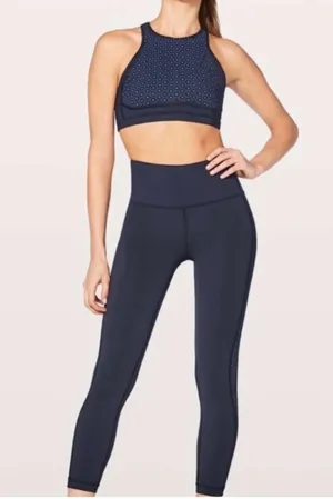 NWOT Lululemon Color Me Quick Navy 7/8 Tight Legging SZ. 4 NWOT thumbnail 1