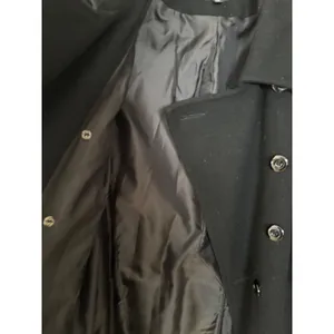 Donnybrook Black 100%‎ Wool Pea Coat Double Breasted Mid Length Jacket Womens 14 thumbnail 4