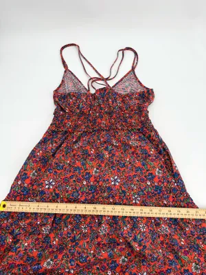Universal Threads Dress Women’s S Floral Tiered Maxi Strappy Smocked Waist Boho thumbnail 9