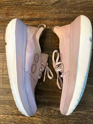 OOFOS OOmy Stride Recovery Sneakers Women Size 7 Stardust Pink Knit thumbnail 7