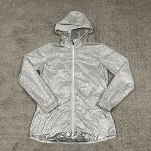 Helly Hansen Jacket Womens Small White Lace Print Hiking Lightweight Hooded thumbnail 1