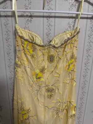 Caché Vintage Butter Yellow Dress thumbnail 3