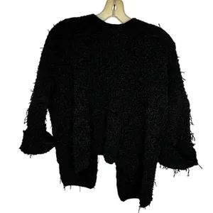 Thick‎ Black Cardigan Sweater thumbnail 4