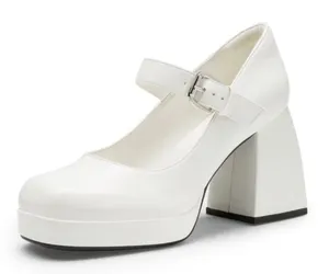 Dream Pairs White Heels Elegant Design thumbnail 1