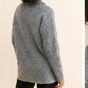Anthropologie Knit Sweater Coat Shacket in Gray Size Medium Jacket thumbnail 3