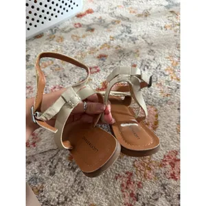 Lucky Brand Womens Cream‎ Braided Strappy Ankle Buckle Flat Sandals Size 8.5 M thumbnail 5