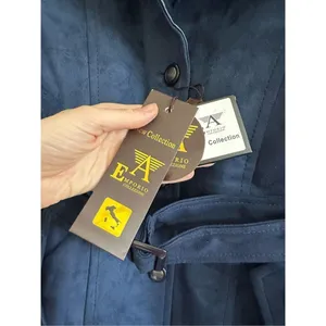 NWT Emporio Collezione ButtonDown Belted Jacket Navy Size Med thumbnail 3