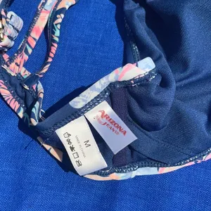 Arizona Jeans Co Navy Floral Flowy Swim Top Juniors Size Medium. thumbnail 4