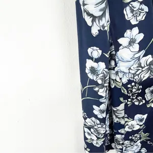 ALTAR’D STATE Blue Floral Smocked Bodice On/Off Shoulders Side Split Dress Small thumbnail 9