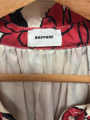 AUREUM Red and Black Floral Tiered Dress thumbnail 3