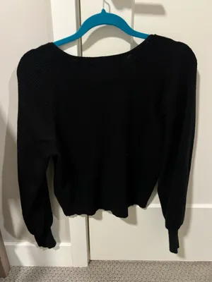 Abercrombie Black V-Neck Sweater thumbnail 2