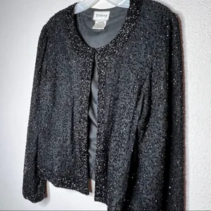 Vintage Stenay Black‎ Beaded Jacket Black thumbnail 7