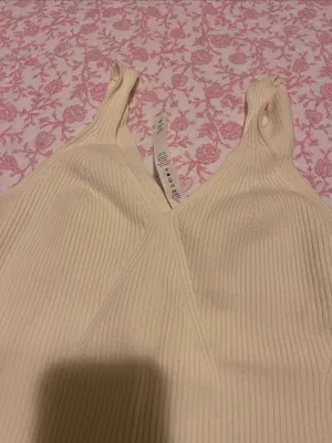 Lululemon Ribbed Knit Cropped Tank Top Lemon Sorbet NWT attached Size 12 thumbnail 7